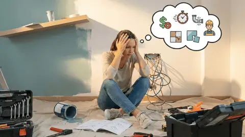 Plans-et-outils-de-rénovation-posés-sur-une-table-de-chantier